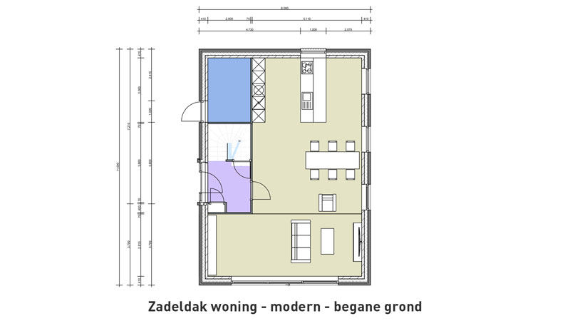 Zadeldak woning - modern