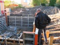 Nieuwbouw in het werk gemaakte kelder met opbouw (3 bouwlagen)