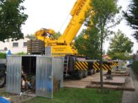 Plaatsen prefab kelder en opbouw op kelder (3 bouwlagen)