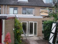 Aanbouw aan achterzijde woning met lichtstraat