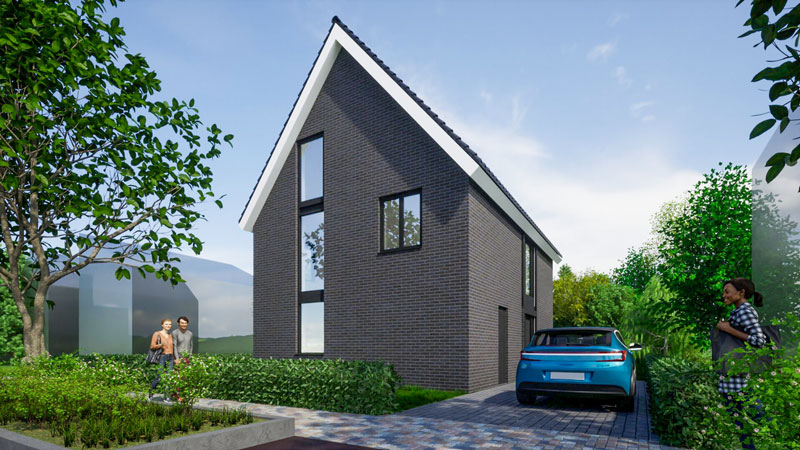 Zadeldak woning - modern